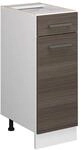 Vicco K&uuml;chenunterschrank R-Line Schubladenschrank f&uuml;r die K&uuml;che Grau/Wei&szlig; 30 cm