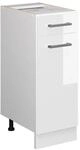 Vicco K&uuml;chenunterschrank R-Line Wei&szlig; Hochglanz/Wei&szlig; 30 cm ohne Arbeitsplatte