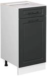 Vicco K&uuml;chenunterschrank R-Line Anthrazit Landhaus Wei&szlig; 40 cm ohne Arbeitsplatte