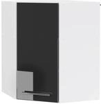 Vicco Eckh&auml;ngeschrank Fame-Line K&uuml;chen-Eckschrank Anthrazit Hochglanz/Wei&szlig; 57 cm