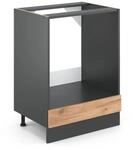 Vicco Herdumbauschrank R-Line Goldkraft Eiche/Anthrazit 60 cm ohne Arbeitsplatte