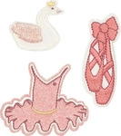 Textil Sticker-Set 3tlg 12060163004, L&Auml;SSIG Textil Sticker-Set 3tlg Ballet