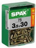 SPAX 4191010350302, SPAX Universalschraube, 3,5 x 30 mm, 75 Stück, Teilgewinde,