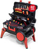 Werkzeug-Set XXL 4 electric - schwarz/rot, 80-teilig, mit Trolley-Koffer