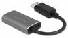 Aktiver Adapter, DisplayPort Stecker > HDMI 8K Buchse - schwarz/grau, 20cm, mit...