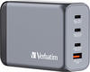 GaN-Ladegerät 240W, 1x USB-A , 3x USB-C - grau, PD 3.0, QC 3.0