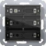 Tastsensor 4 Komfort dreifach f&uuml;r Gira One und KNX mit Inbetriebnahme-Wippe