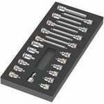 9723 Schaumstoffeinlage Zyklop B 3/8" Bitnuss-Set 1, 22‑teilig, Werkzeug-Set