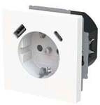 Schutzkontaktsteckdose mit USB Typ A und USB Typ C