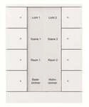 Bedienelement achtfach mit integriertem KNX-Busankoppler und Beschriftungsfeld,