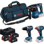 18V Profi-Set Bohrhammer GBH 18V-22 + Bohrschrauber GSR 18V-65 + Schlagschrauber GDX