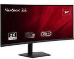 ViewSonic VA3420C, ViewSonic VA3420C, LED-Monitor 86.6 cm (34.1 Zoll), schwarz,