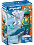 72090 Animals & Friends Zoo: Eisb&auml;r und Pfleger, Konstruktionsspielzeug