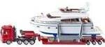 SUPER Schwertransport mit Yacht, Modellfahrzeug