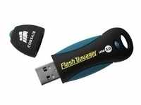 Flash Voyager 128 GB, USB-Stick - schwarz/blau, USB-A 3.2 Gen 1