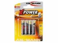 Ansmann 5015653, Ansmann X-Power, Batterie 4 Stück, AAA Technologie: Alkali-Mangan