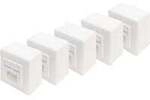 CAT.6A Datenanschlussdose, Aufputz, geschirmt, 2x RJ-45 LSA