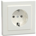 Schutzkontakt-Steckdose mit voller Abdeckplatte, Unterputz, 16 Ampere, 250 Volt