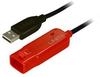 USB 2.0 Aktivverlängerungskabel Pro, USB-A Stecker > USB-A Buchse - schwarz/rot, 8