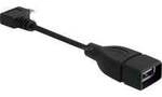 USB 2.0 Adapter, Micro USB Stecker 90&deg; > USB-A Buchse