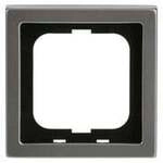 Rahmen einfach aus Edelstahl mit Anti-Fingerprint-Oberfl&auml;che, Ma&szlig;e 80 x 80 x 11 mm