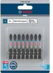 PRO Impact Control Schrauberbit-Satz PH2, 8-teilig
