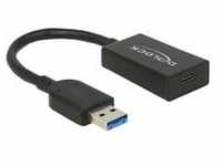 USB 3.2 Gen 2 Adapter, USB-A Stecker > USB-C Buchse - schwarz, 15cm