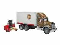 Mack Granite UPS Logistik-LKW, Modellfahrzeug - mit Mitnahmestapler