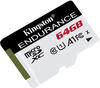 High Endurance 64 GB microSDXC, Speicherkarte - weiß/schwarz, UHS-I U1, Class 10
