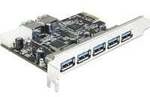 PCI Express Karte >5x ext +2x int.USB3.0, Controller