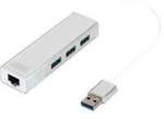 USB 3.0 3-Port Hub mit Gigabit LAN, USB-Hub