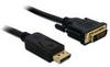 Adapterkabel DisplayPort > DVI 24+1 - schwarz, 2 Meter