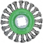 PRO Stainless Steel heavy X-LOCK Scheibenb&uuml;rste, &Oslash; 115mm, gezopft