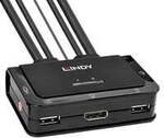 2 Port DisplayPort 1.2, USB 2.0 & Audio Cable KVM Switch, KVM-Switch