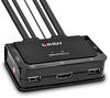 2 Port Kabel KVM Switch, HDMI 4K60, USB 2.0 & Audio, KVM-Switch - schwarz