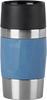 TRAVEL MUG Compact Thermobecher - blau/edelstahl, 0,3 Liter, Drehverschluss