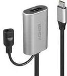 USB 3.2 Gen 1 Aktivverl&auml;ngerungskabel, USB-C Stecker > USB-A Buchse