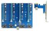 Riser Karte PCI Express x1 > 4 x PCIe x16, Riser Card - mit 60 cm USB Kabel