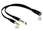 Headset Adapter 1x3,5 Klinkenbuchse > 2x3,5 3Pin Klinkstecker