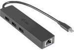 USB C Slim HUB 3 Port G-LAN, USB-Hub