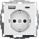 USB-Spannungsversorgung mit Schutzkontaktsteckdose Typ F 16 Ampere 250 Volt, 2