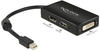 Adapter MiniDisplayport > DisplayPort / HDMI / DVI - schwarz, 16 cm