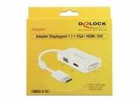 Adapter Displayport > VGA / HDMI /DVI-D - weiß, 16cm