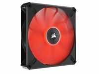 iCUE ML140 ELITE Red Premium 140x140x25, Gehäuselüfter - schwarz/rot, Einzellüfter