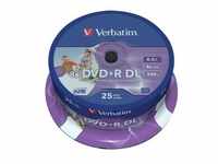 DVD+R DL 8,5 GB, DVD-Rohlinge - 8fach, 25 Stück