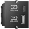 Custom Modul USB-Charger, USB-A + USB-C, Ladegerät - schwarz, für...