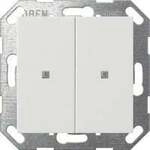 Taster mit Wippe zweifach f&uuml;r Gira One und KNX System 55 gl&auml;nzend Kunststoff