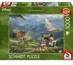 Thomas Kinkade Studios: Disney - Mickey & Minnie in den Alpen, Puzzle