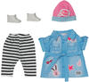 BABY born® Deluxe Jeans Kleid 43cm, Puppenzubehör - mit Hemdkleid, Leggings,...