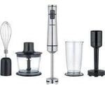Kabelloser Stabmixer SM 3775 Premium-Set edelstahl (geb&uuml;rstet)/schwarz, Li-Ion Akku,